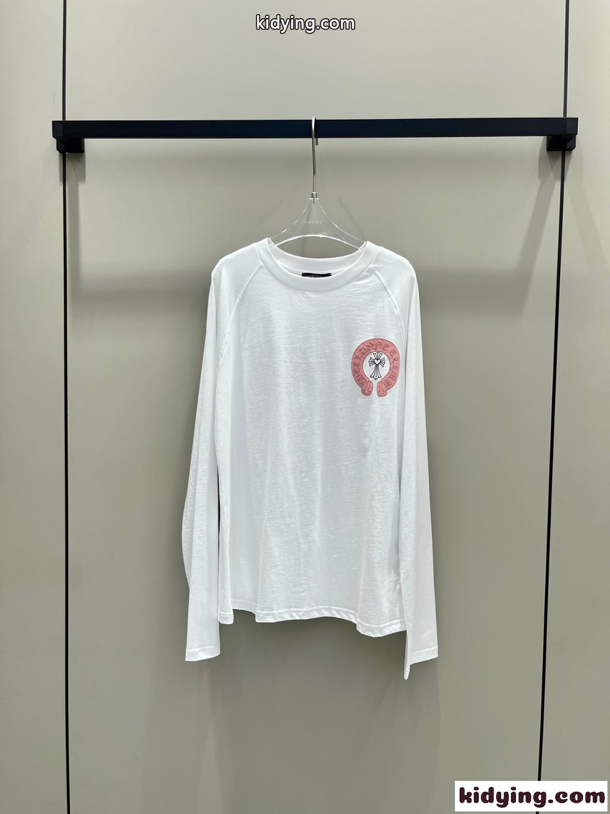 シンプル おしゃれ クルーネック ロゴ 長袖Tシャツ クロムハーツ Tシャツ コピー-1