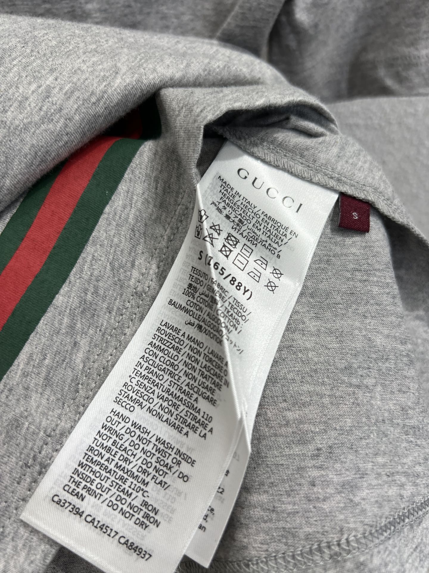 カジュアル プリント グッチ Tシャツ コピー クルーネック トップス グレー-4
