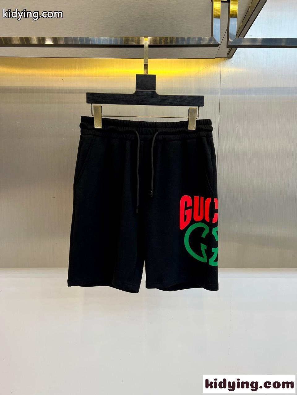 カジュアル 合わせやすい グッチ パンツ 偽物 メンズ ショートパンツ ブラック-1