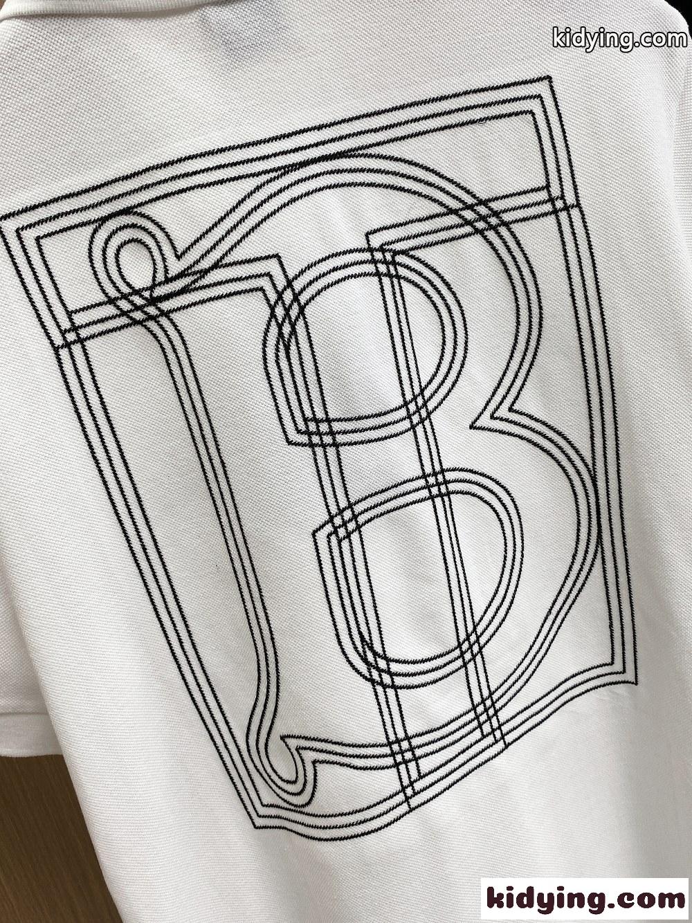 おしゃれ 人気 モノグラムモチーフ コットンピケ バーバリー Tシャツ コピー 半袖 ポロシャツ-2