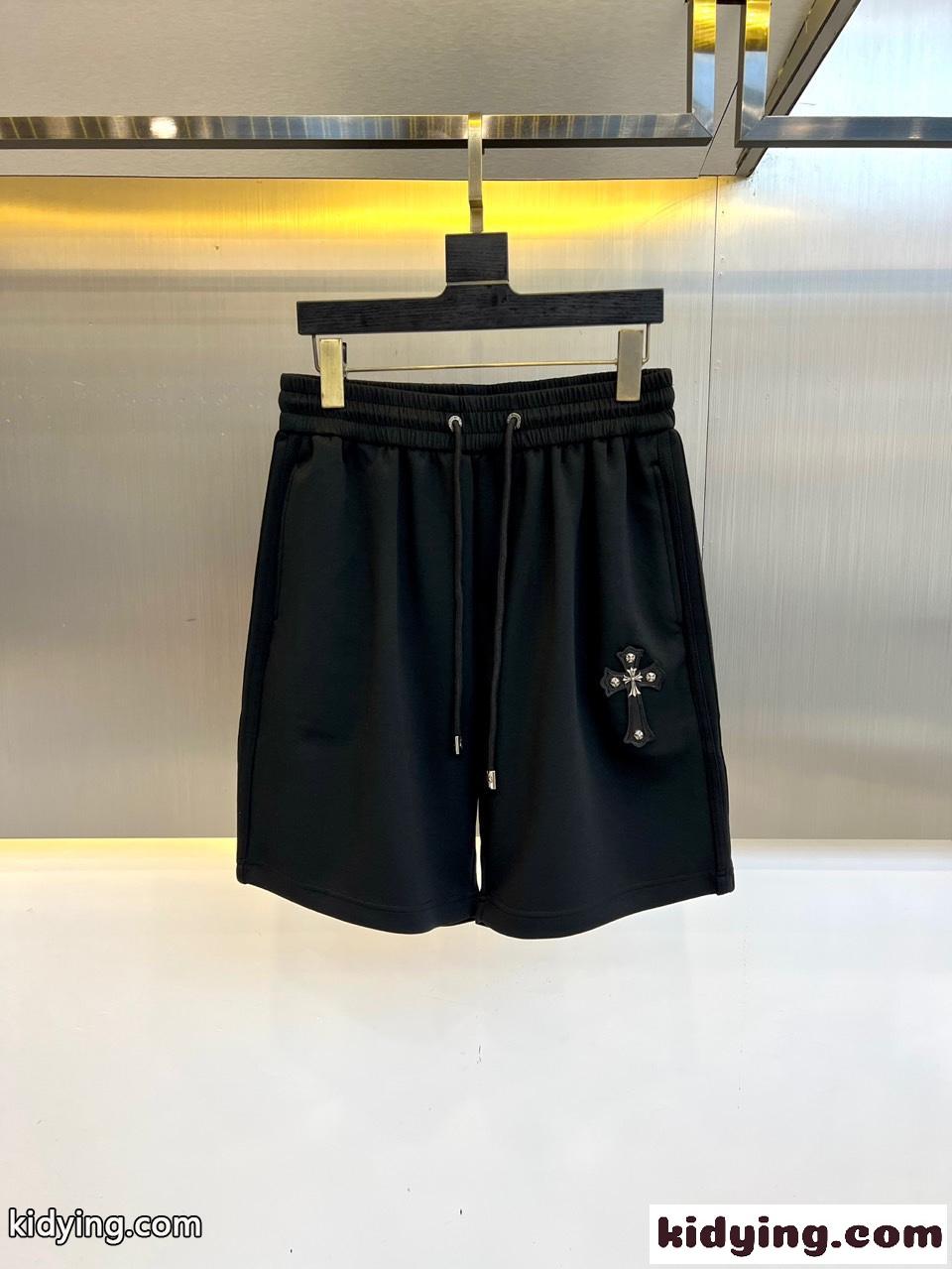 定番 カジュアル クロムハーツ パンツ 偽物 春夏 ショートパンツ ブラック-0