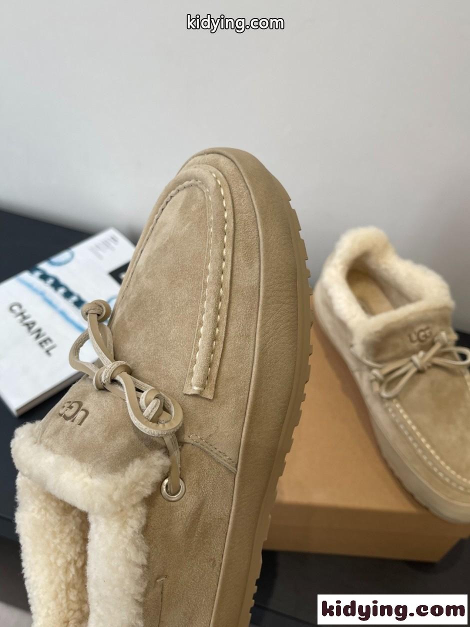大人気 ムートンモカシン スリッポン UGG アグ スーパーコピー ベージュ-4