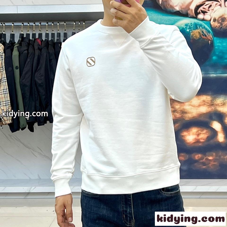 定番 合わせやすい スウェットシャツ エルメネジルド・ゼニア Tシャツ コピー ホワイト-1