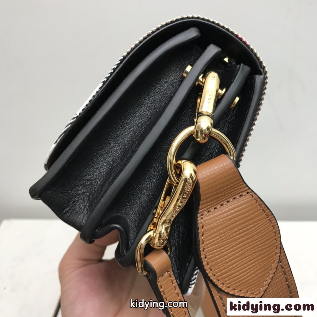 THE BUCKLE - HOUSE チェック レザー バーバリー バッグ コピー コンパクト お洒落 ショルダーバッグ-4