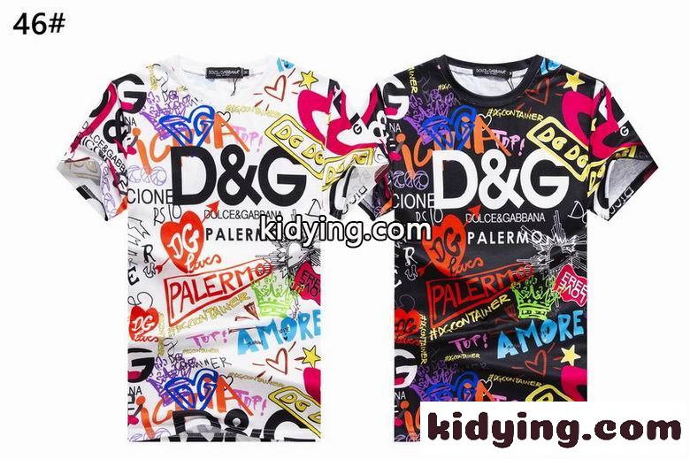 存在感抜群 ロゴ プリント トップス 半袖 ドルチェ&ガッバーナ Tシャツ コピー メンズ ファッション 春夏 クールネック-0