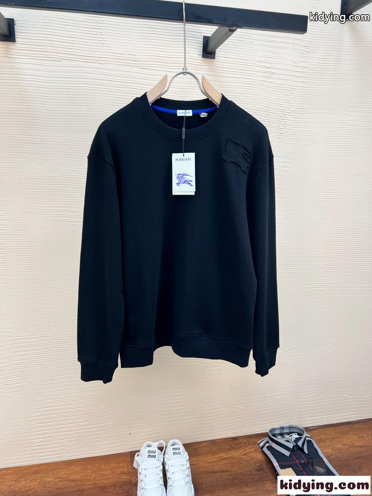 コットン スウェットシャツ バーバリー Tシャツ コピー ブラック-0