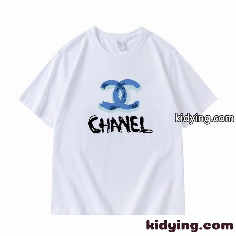 シャネル tシャツ コピー ゆったり 快適 クルーネック ロゴ プリント 半袖 トップス-0