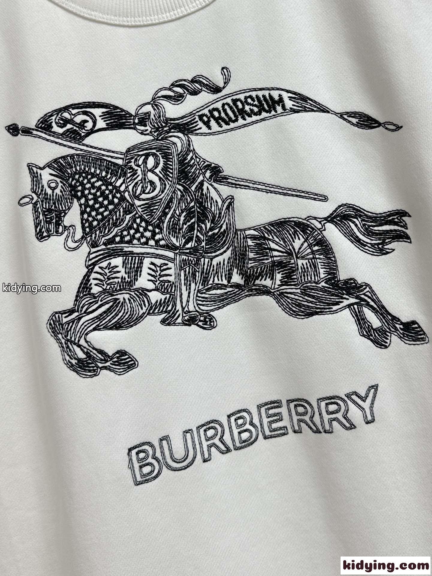 エンブロイダリーEKD コットンスウェットシャツ バーバリー Tシャツ コピー-3