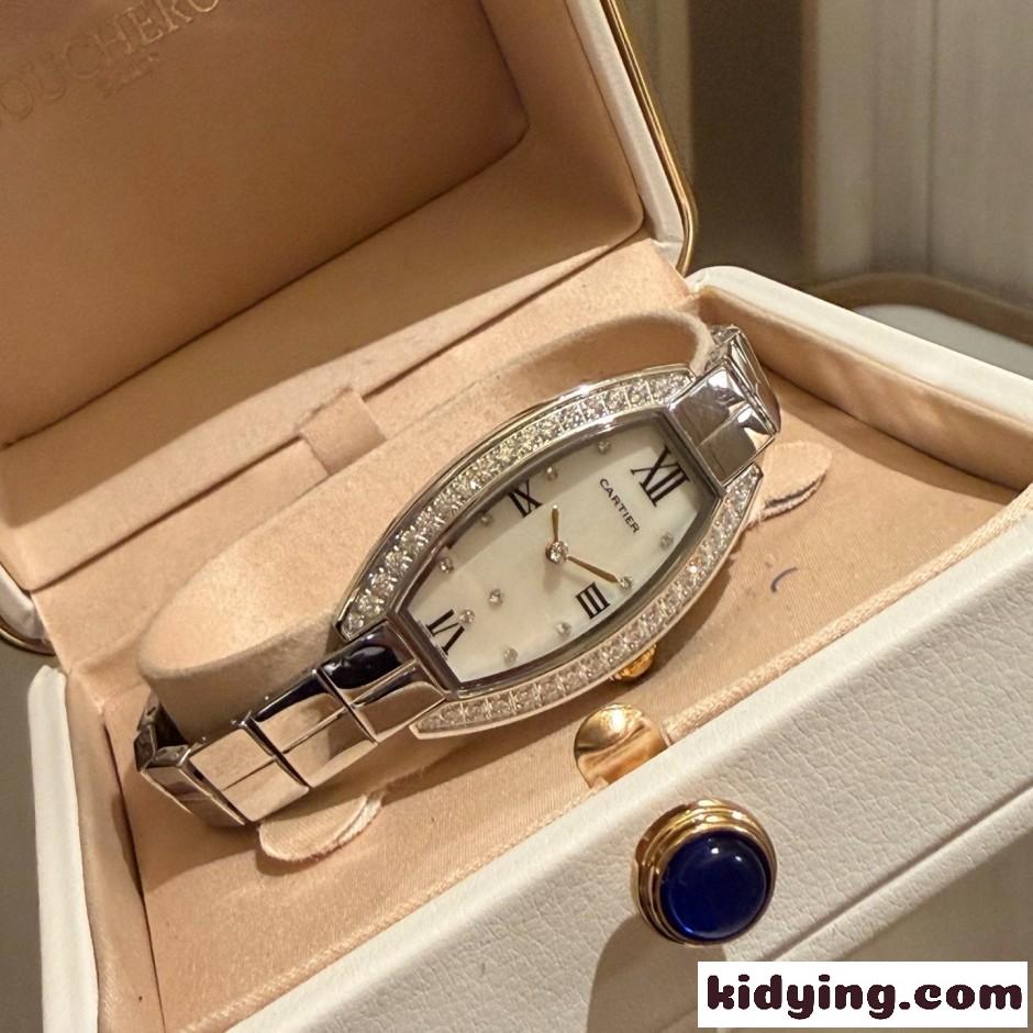 洗練された Cartier カルティエ ベニュワール ダイヤモンド レディースウォッチ 偽物-3