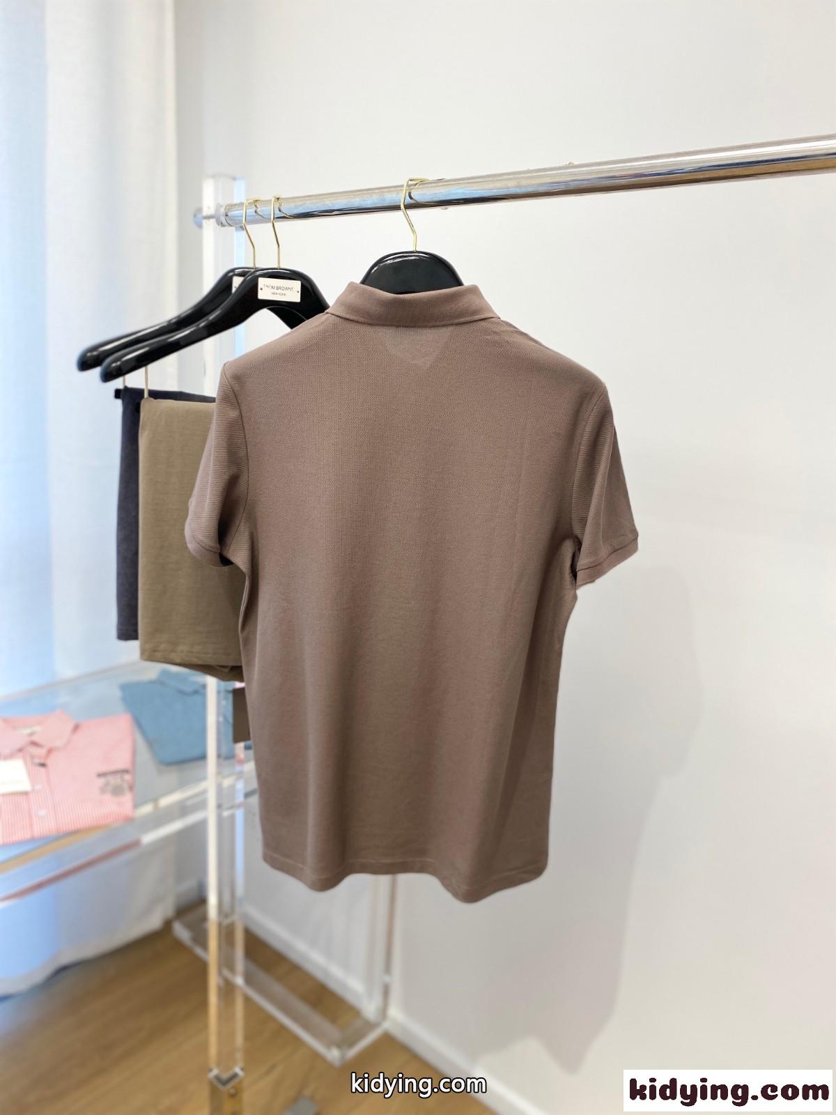 シンプル 合わせやすい コットン イヴ・サンローラン Tシャツ コピー 半袖 ポロシャツ カーキ-4