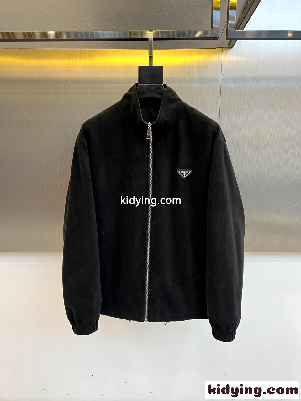 洗練された 上品 リバーシブルブルゾン プラダ ジャケット 偽物 ブラック-4