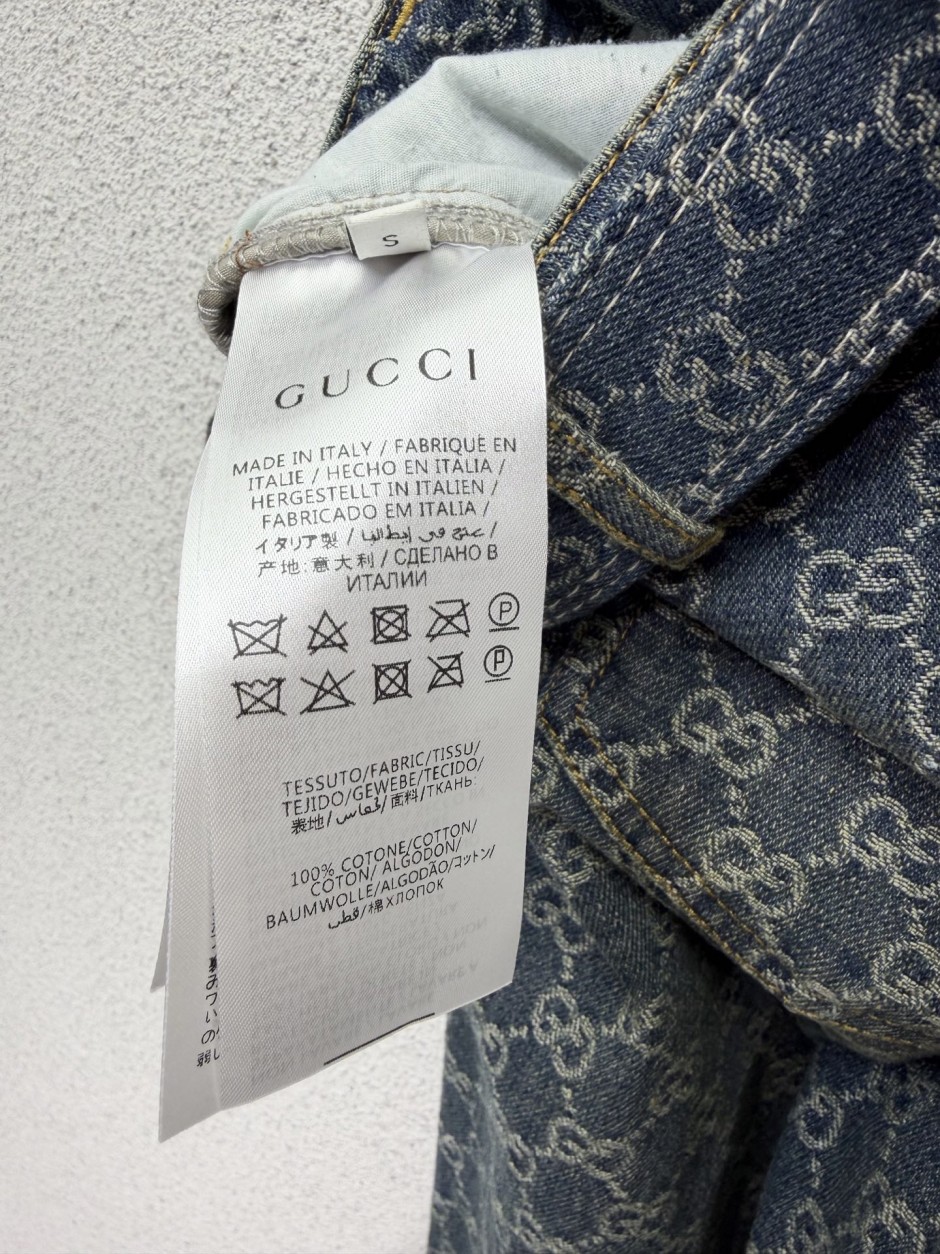 おしゃれ GG総柄 デニムパンツ グッチ ジーンズ コピー レディース ベルト付き-3