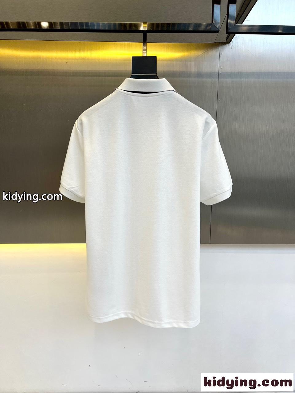 洗練された カジュアル コットンピケ ポロシャツ プラダ 半袖Tシャツ コピー-4
