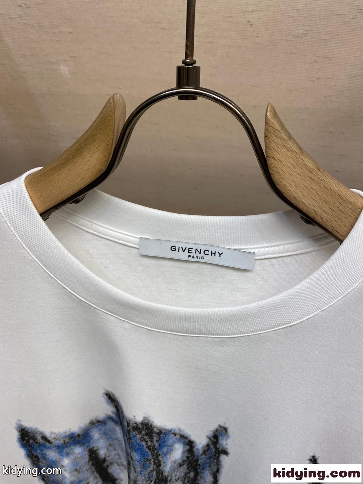 Love プリント クルーネック コットン 半袖Tシャツ ジバンシィ Tシャツ 偽物 ホワイト-2