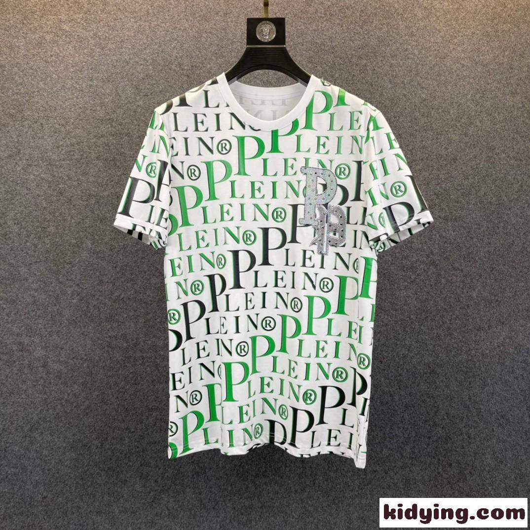 ロゴプリント クルーネック フィリッププレイン 半袖Tシャツ コピー 着心地いい メンズ 春夏 人気 トップス-3