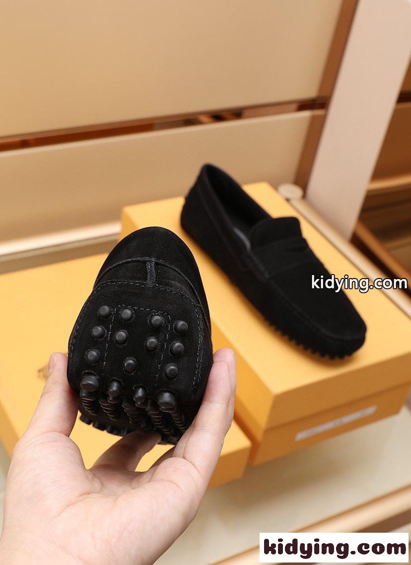 滑り止め 定番 人気 オシャレ 歩きやすい トッズ ローファー コピー メンズジューズ 靴 モカシン カジュアル ブラック-4
