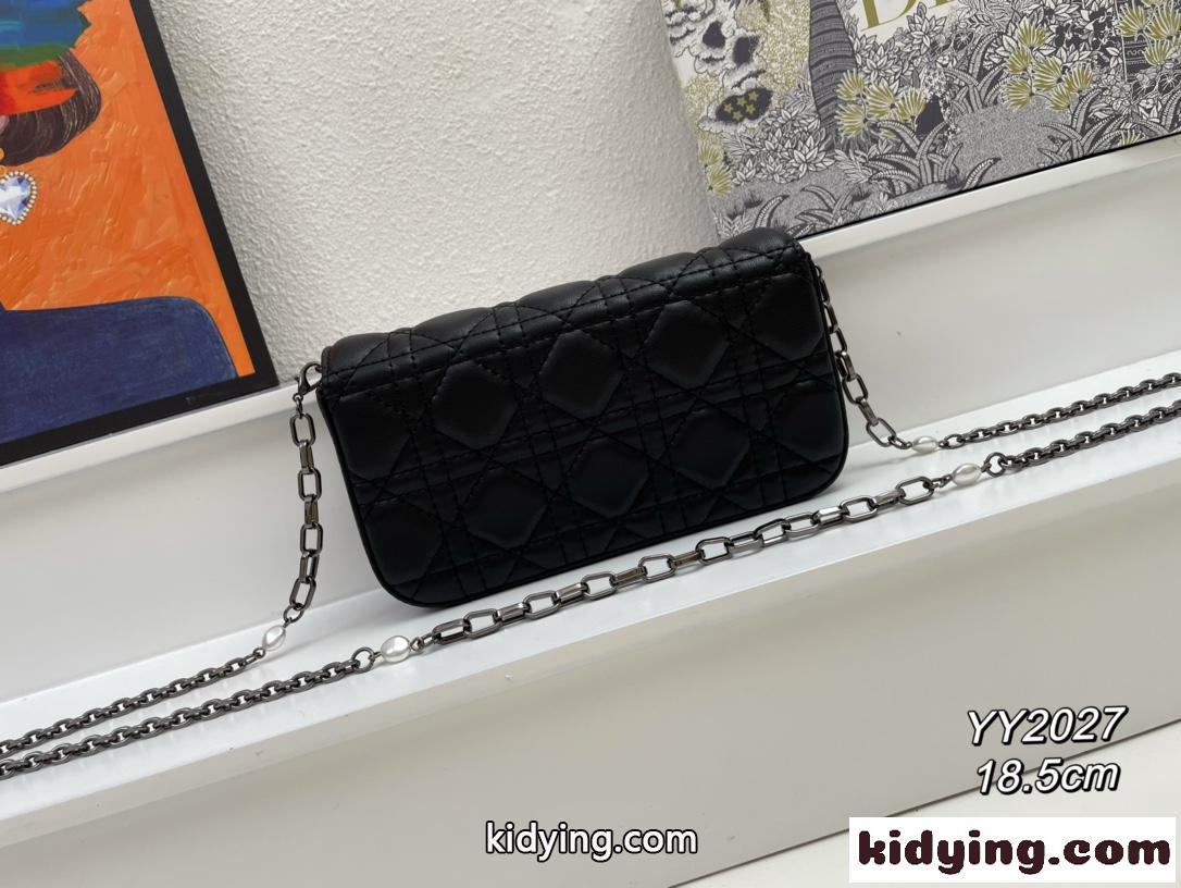 クリスチャン・ディオール バッグ コピー LADY DIOR フォンポーチ ブラック-2