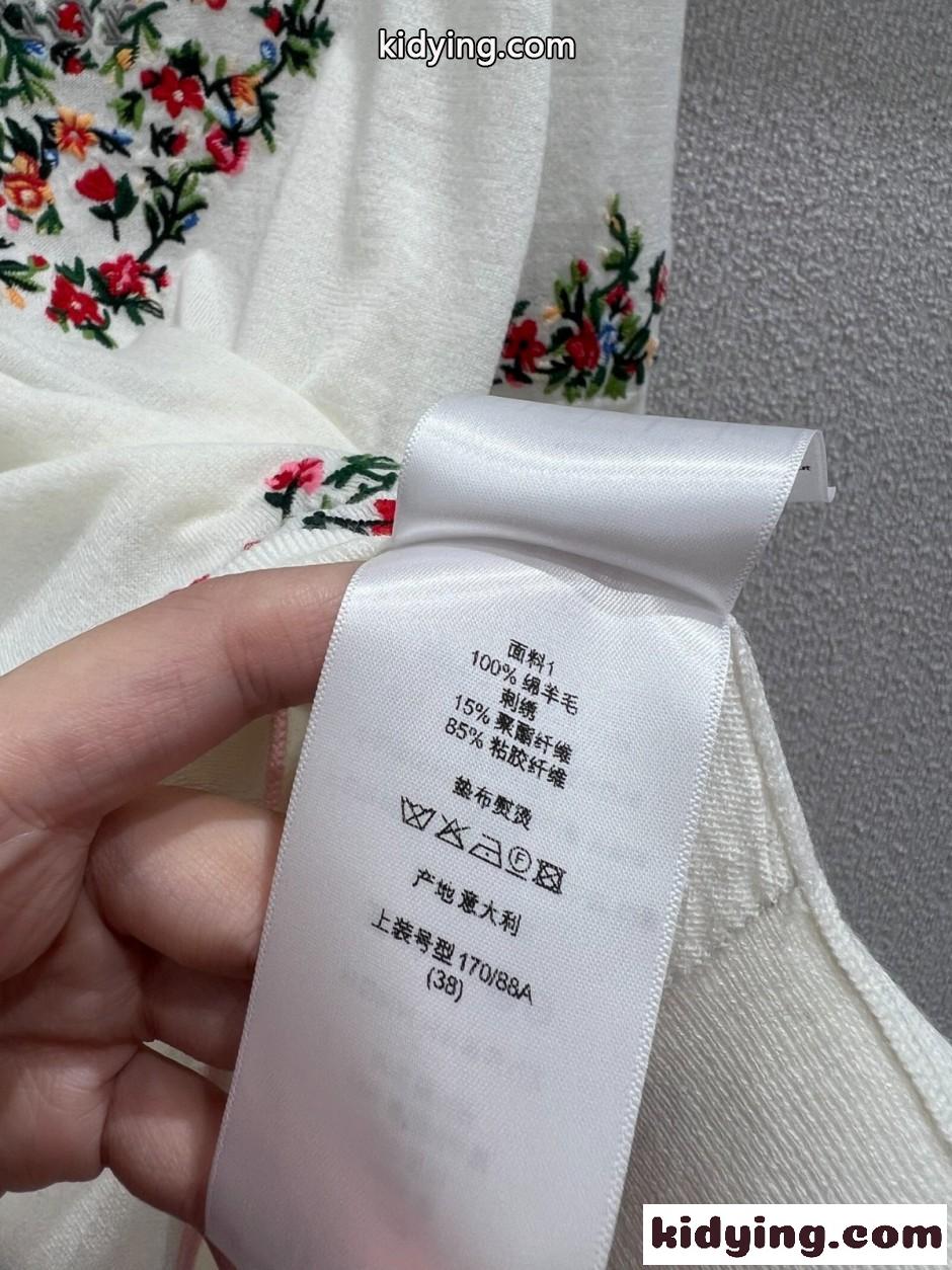 Dioramour フラワー刺繍 半袖ニット クリスチャン・ディオール セーター コピー-4