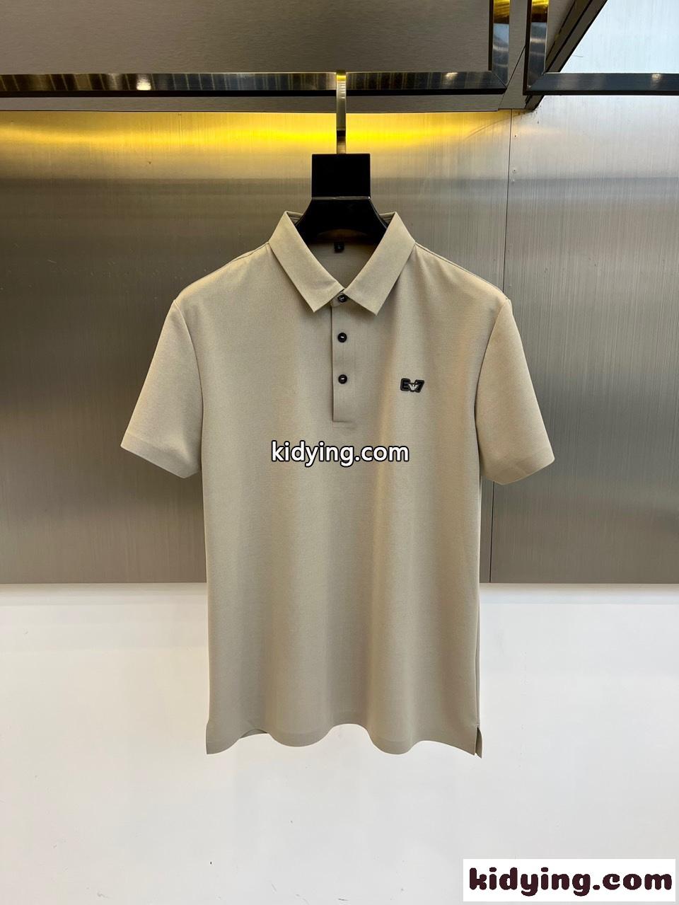 カジュアル ビジネス コットンピケ ポロシャツ アルマーニ Tシャツ 偽物-0