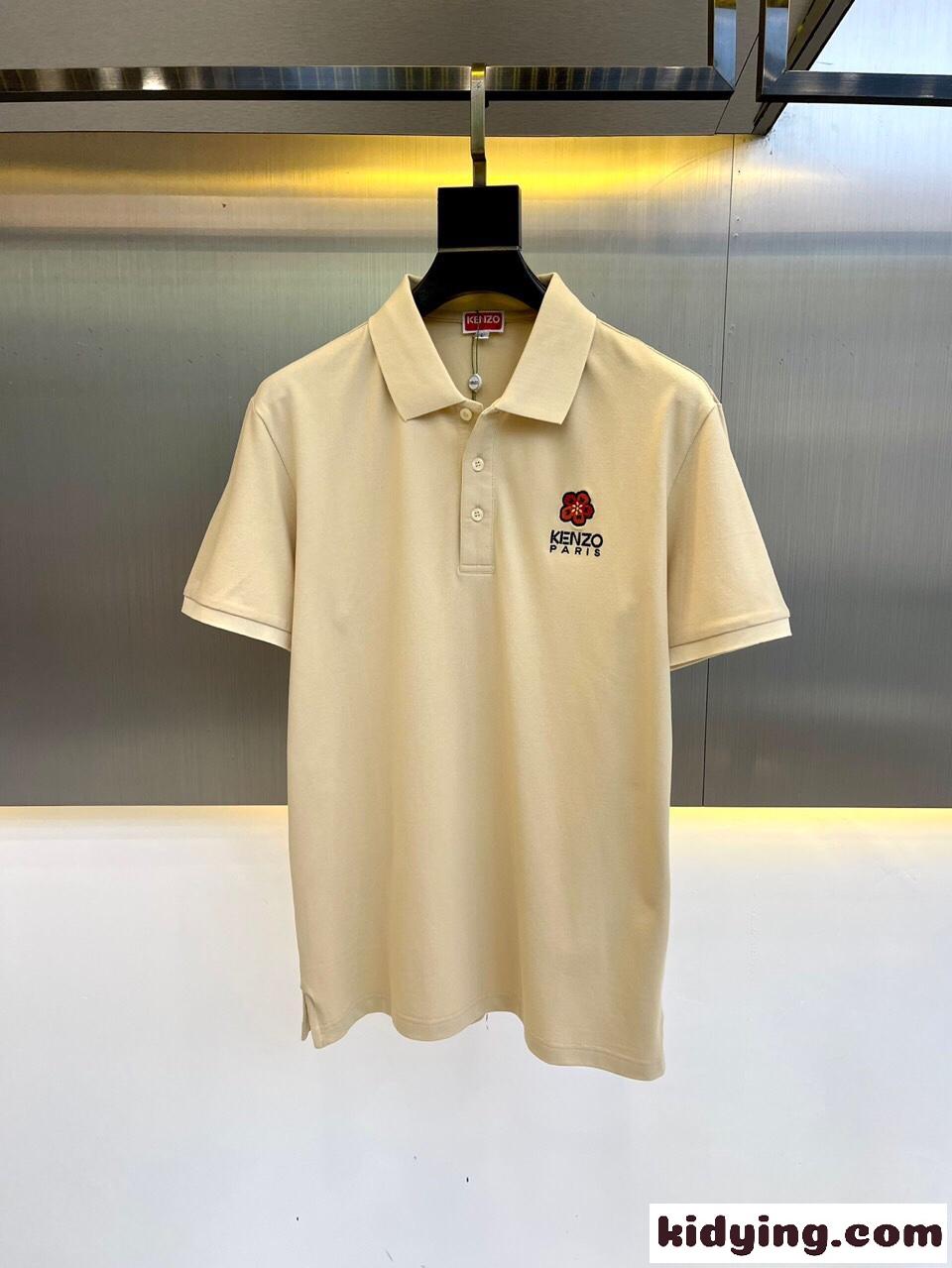 ケンゾー Tシャツ コピー メンズ 洗練された 上品 半袖 コットンピケ ポロシャツ ファッション-0