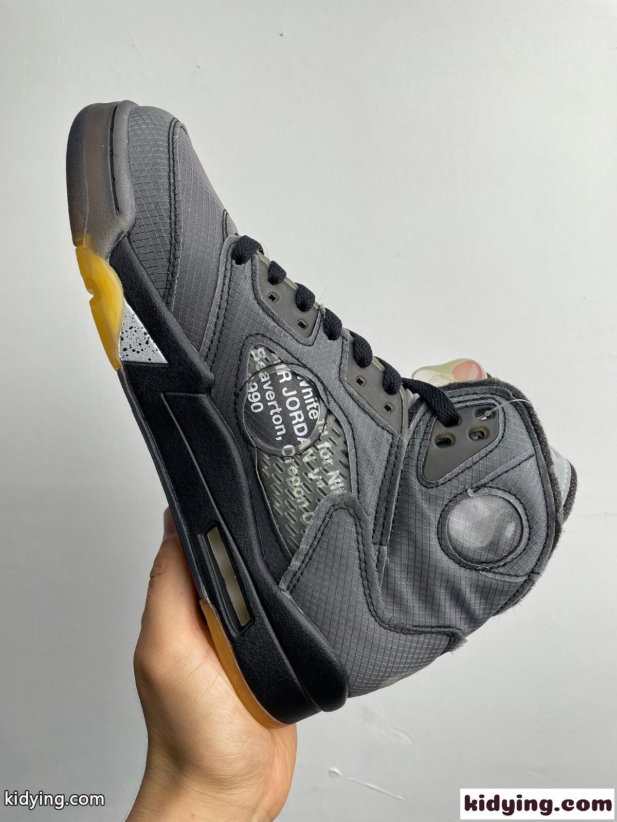 大人気 Off-White X Air Jordan 5 オフホワイト スニーカー コピー 軽量 レースアップ-1