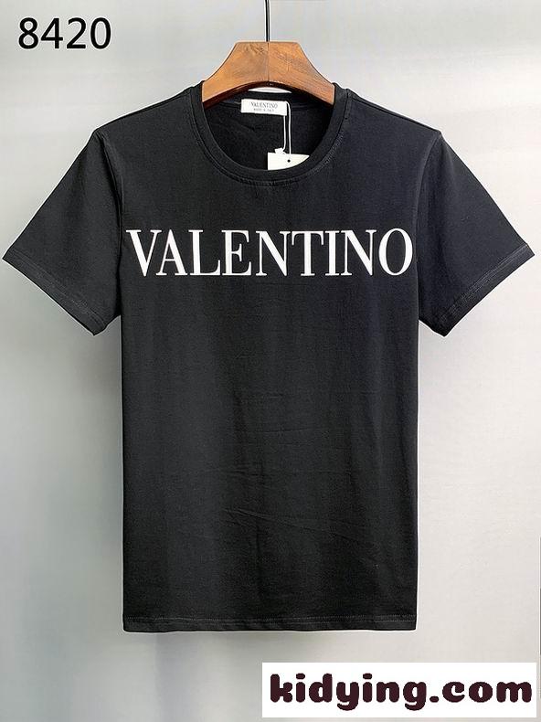 定番 人気 ロゴ プリント クルーネック 快適 半袖 トップス ヴァレンティノ Tシャツ コピー 春夏 おしゃれ ホワイト ブラック-2