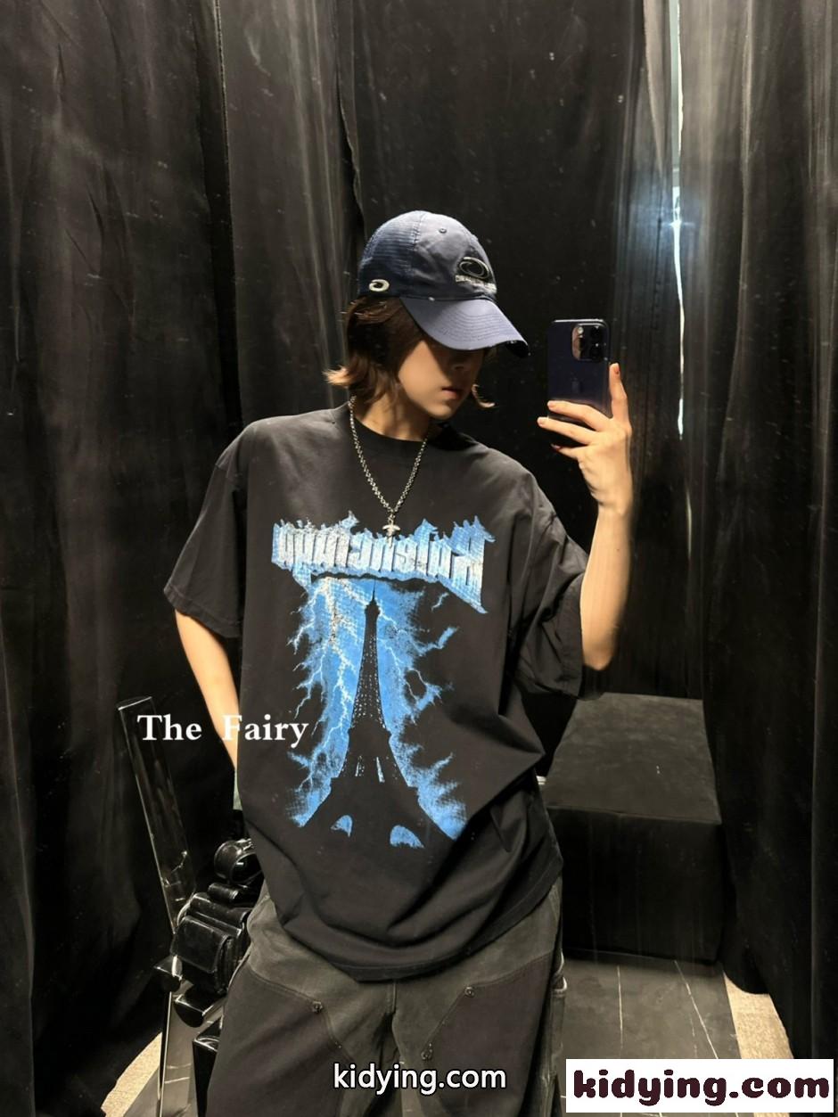 ユニセックス 半袖Tシャツ バレンシアガ Tシャツ コピー オーバーサイズ-4