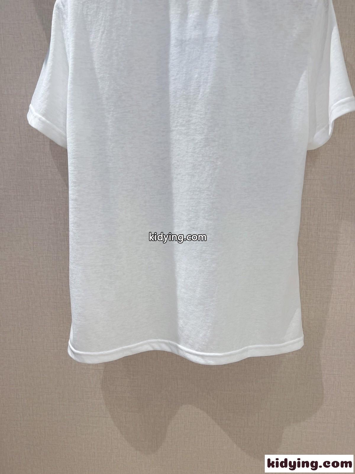 お洒落 プリント クルーネック クリスチャン・ディオール Tシャツ コピー 半袖 コットン-4