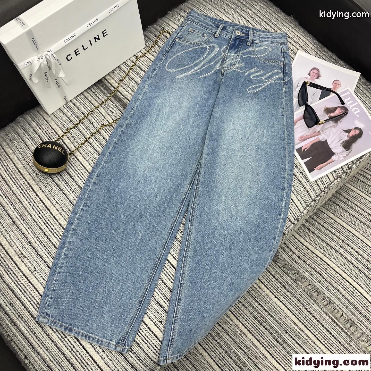 定番 ラインストーンロゴ デニムパンツ アレキサンダーワング ジーンズ コピー-1