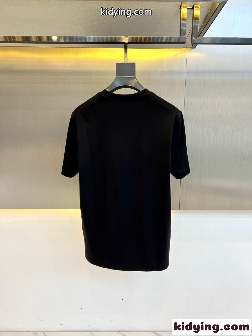 モンクレール Tシャツ コピー シンプル クルーネック 半袖Tシャツ ブラック-4