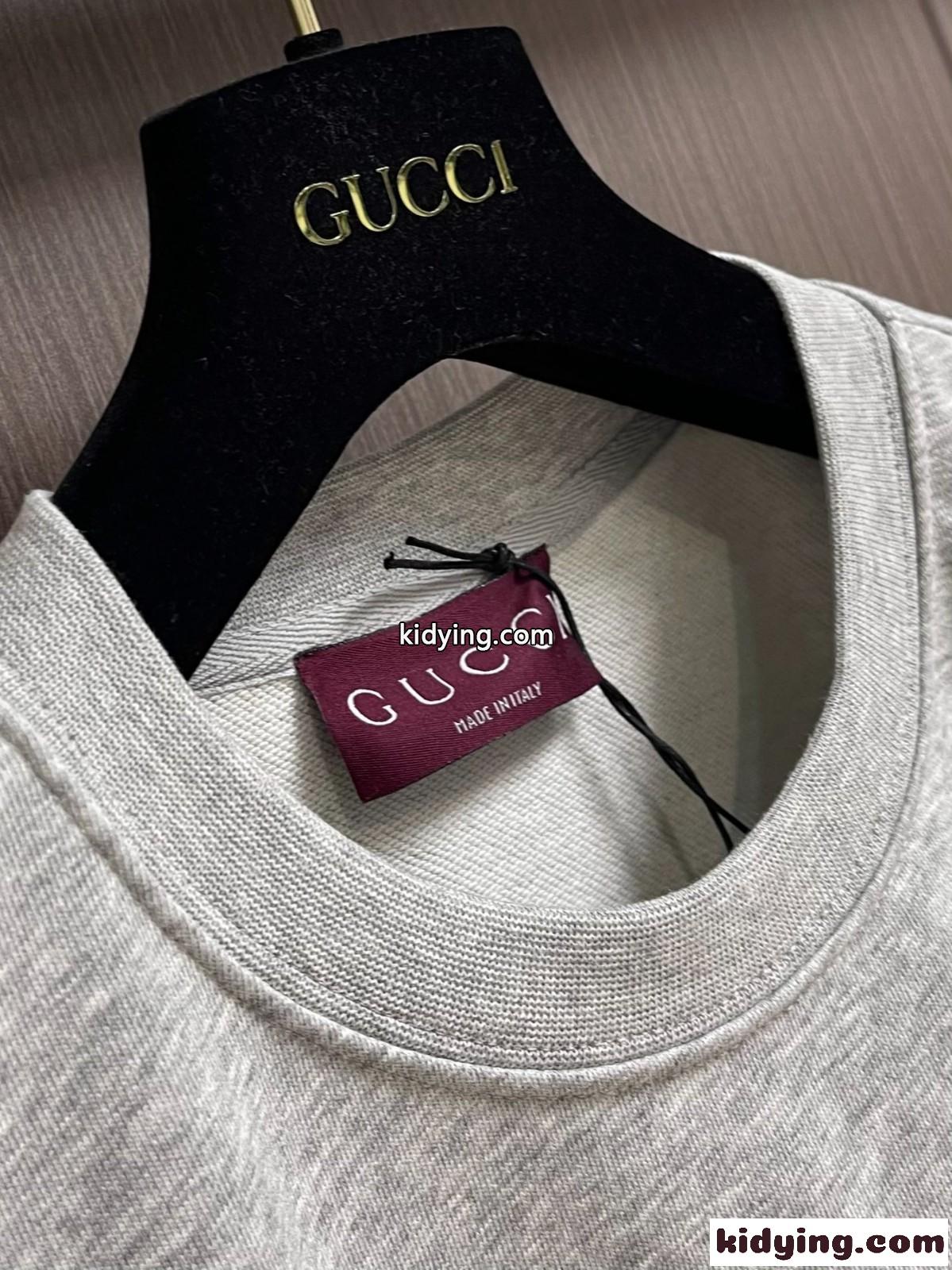 グッチ Tシャツ コピー プリント コットン スウェットシャツ ユニセックス-3