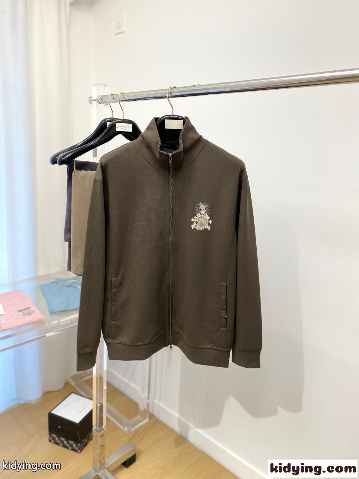 クロムハーツ ジャケット コピー カジュアル 合わせやすい トラックジャケット ブラウン-0