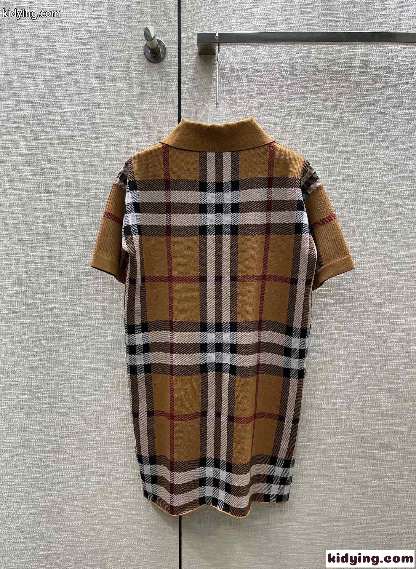 定番 チェック ウール ポロシャツドレス バーバリー ワンピース コピー 半袖 春夏 ファッション-3
