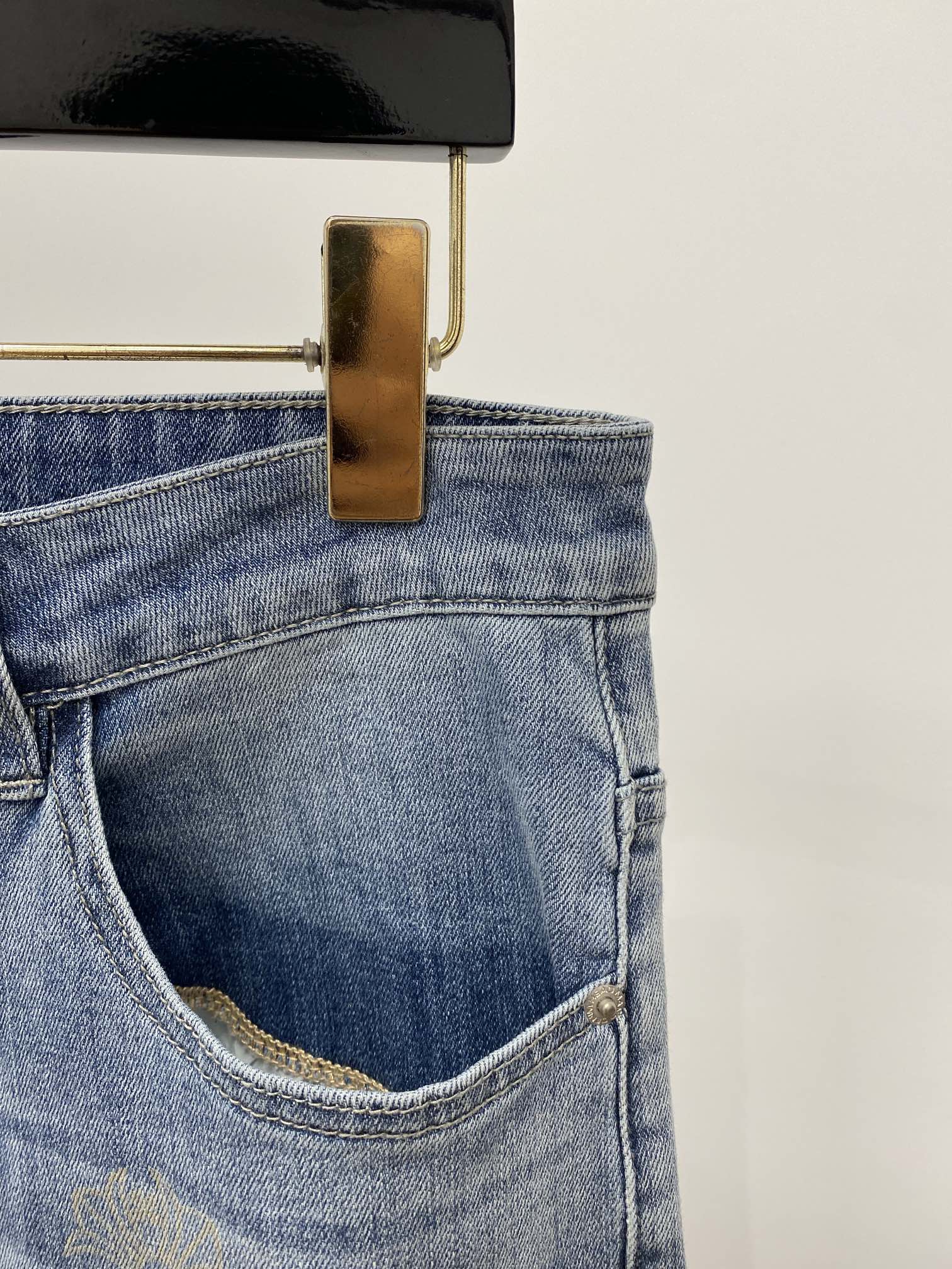 定番 カジュアル ストレッチ デニムパンツ クロムハーツ ジーンズ コピー メンズ-2