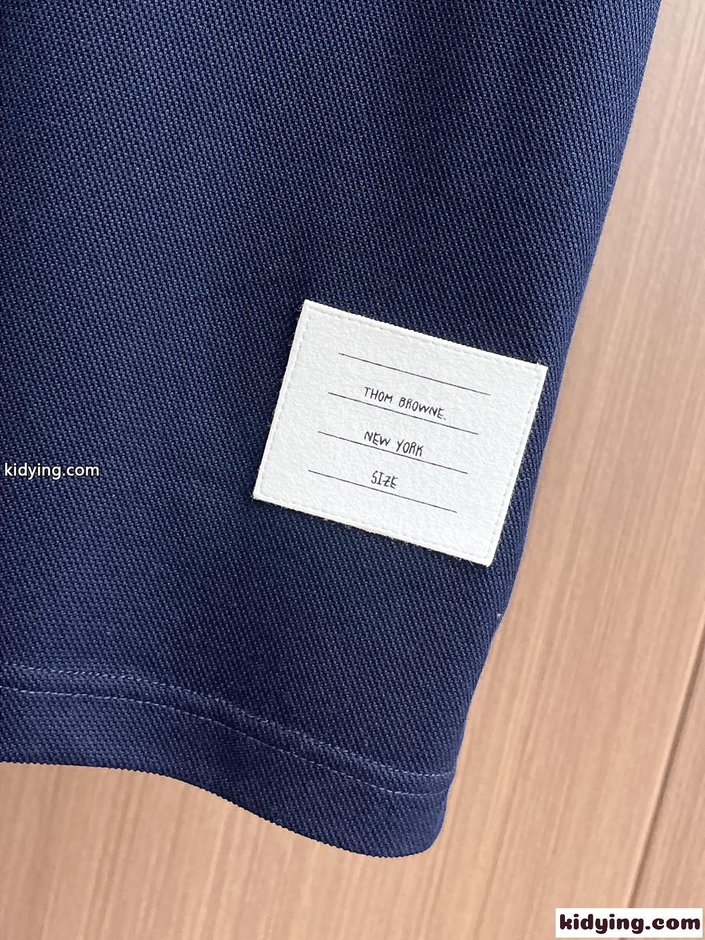 トムブラウン Tシャツ コピー カジュアル コットン 半袖ポロシャツ ネイビー-1
