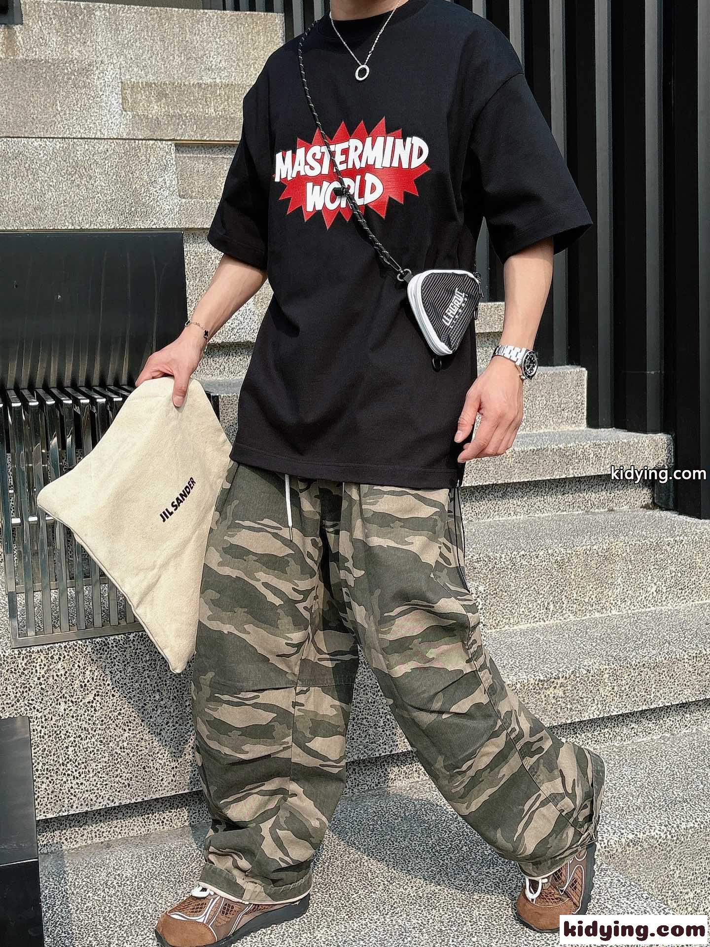 オーバーサイズ マスターマインド・ジャパン Tシャツ コピー コットン 半袖Tシャツ ブラック-4