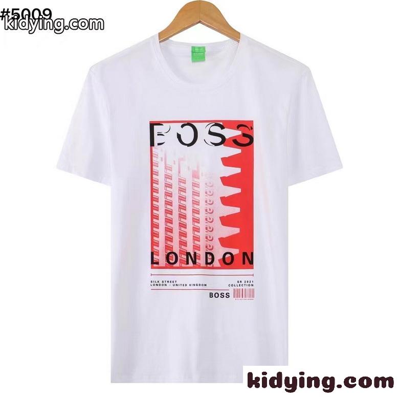 4色あり プリント お洒落 カジュアル 定番 クルーネック 半袖 トップス ヒューゴ・ボス tシャツ コピー 快適-2