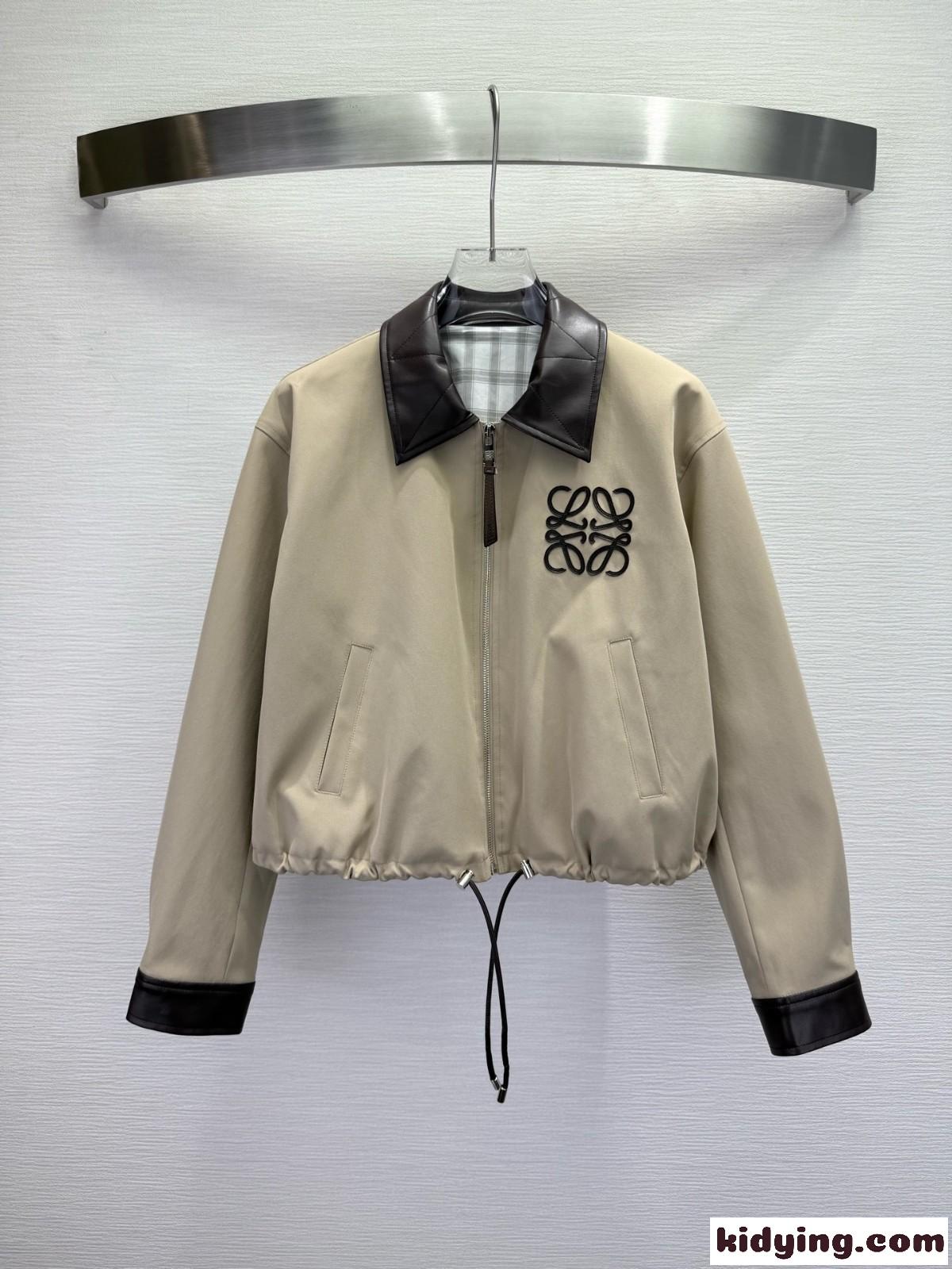 ロエベ ジャケット コピー 洗練された カジュアル クロップドジャケット ベージュ-0