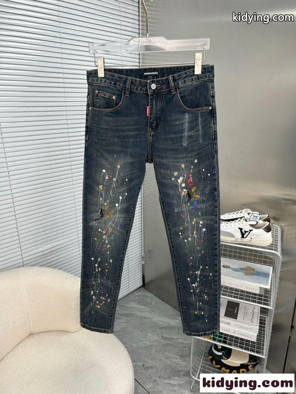 ストリート ストレッチ デニムパンツ ディースクエアード ジーンズ 偽物-2