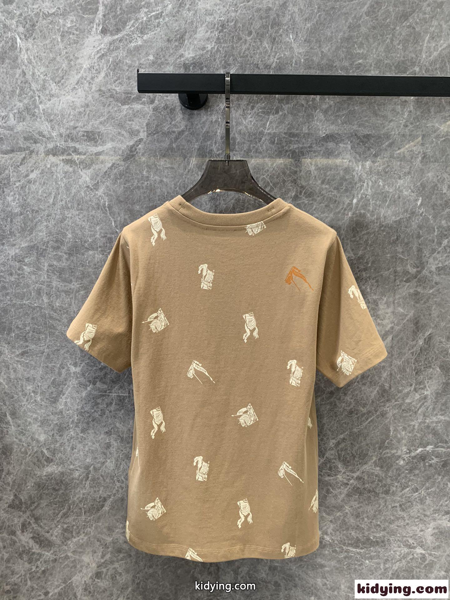 EKD コットンTシャツ バーバリー Tシャツ コピー 半袖 トップス カーキ-0
