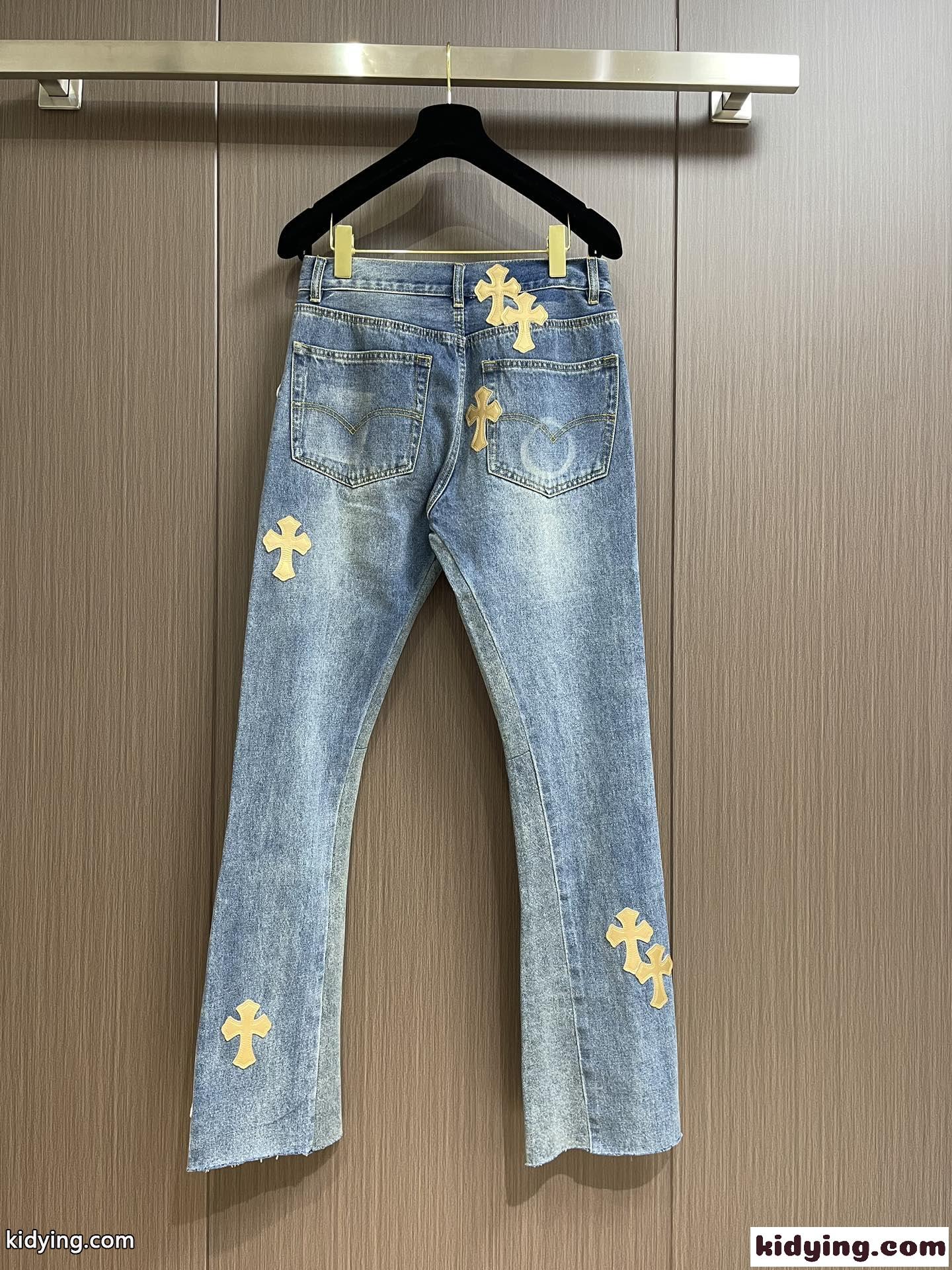 クラシック おしゃれ ストレッチ デニムパンツ クロムハーツ ジーンズ  コピー-1