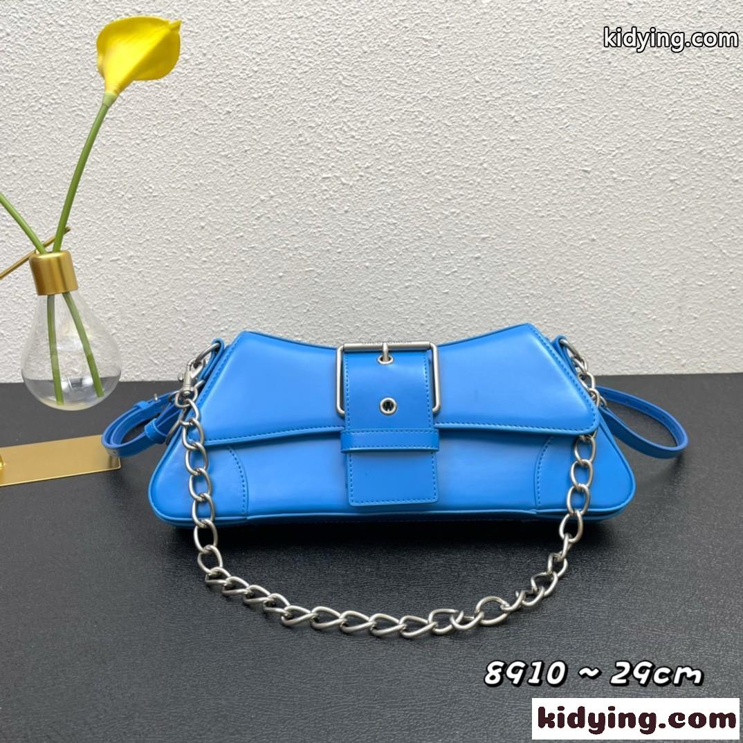 上品 おしゃれ LINDSAY スモール ショルダーバッグ バレンシアガ バック コピー チェーンバッグ ブルー-1