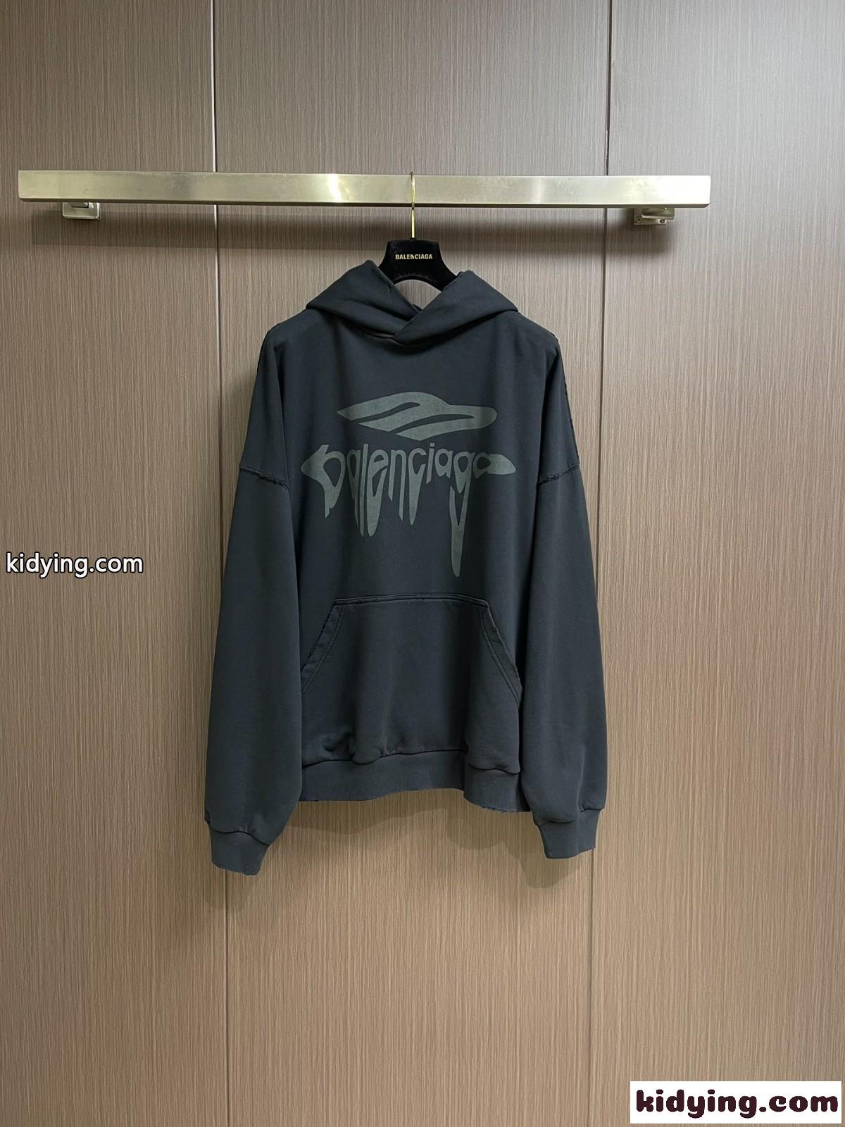 ユニセックス 3B Liquified Hoodie バレンシアガ パーカー コピー ブラック-0