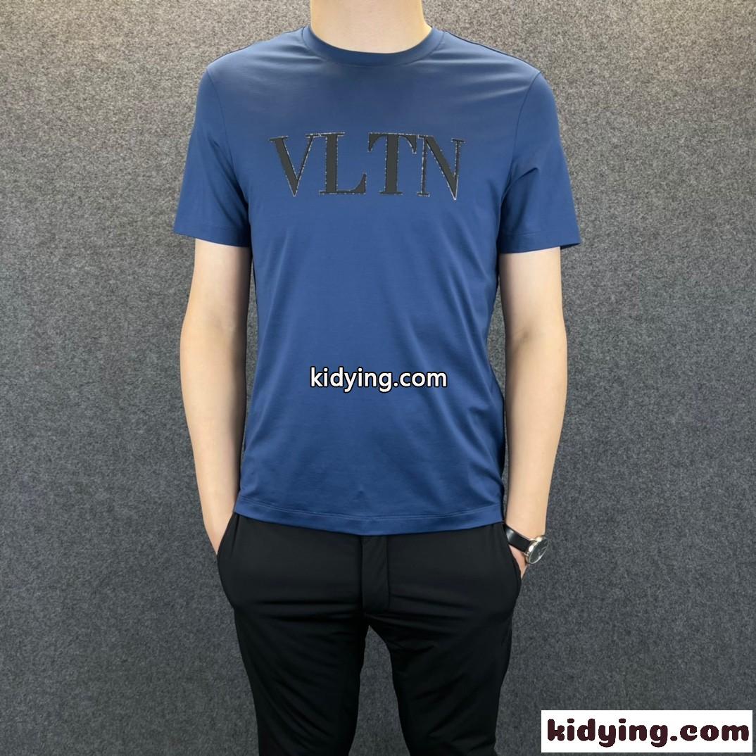 3色あり クルーネック VLTN 柔らかい ヴァレンティノ Tシャツ コピー 着心地いい 春夏 半袖 トップス-2