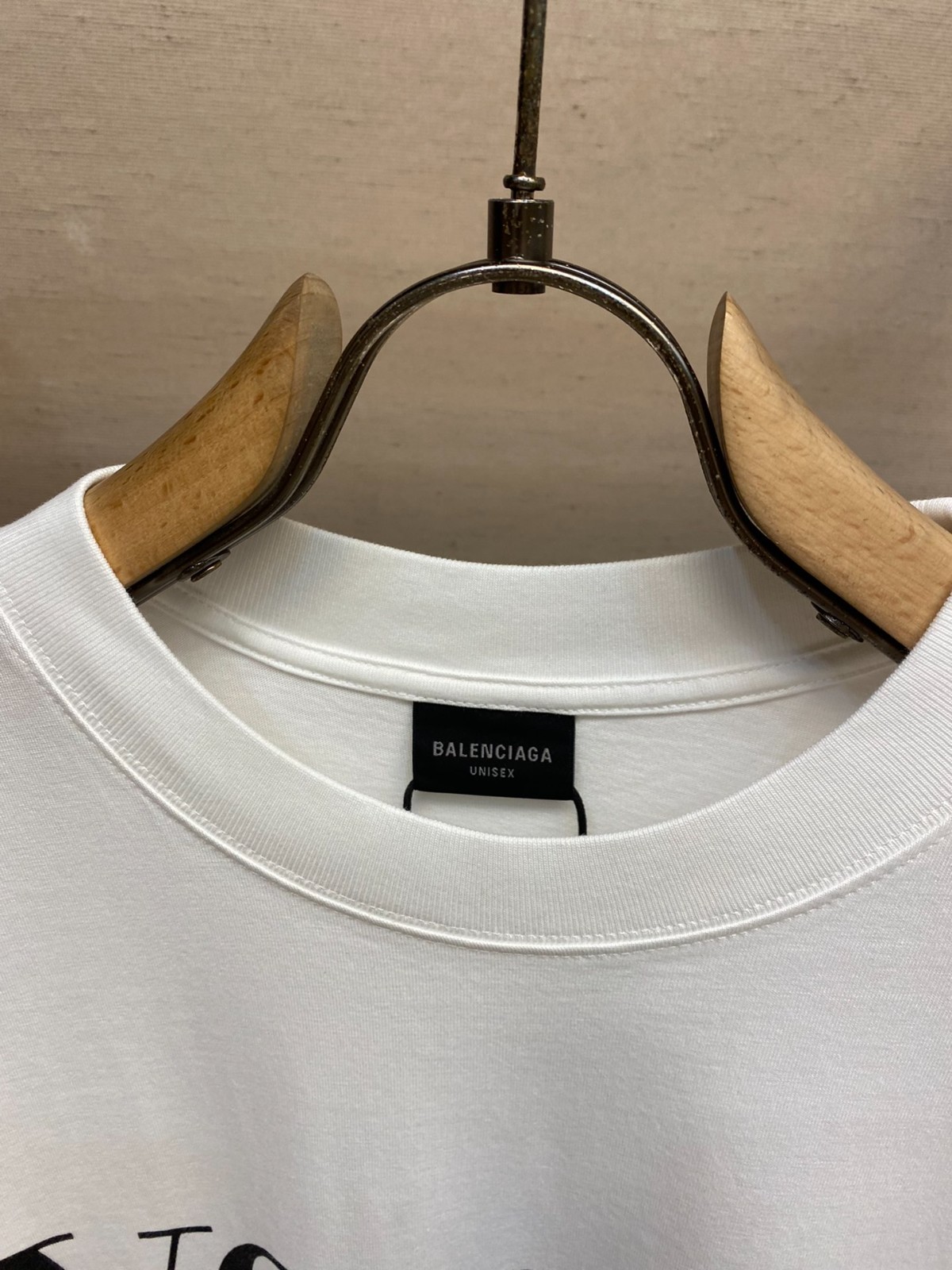バレンシアガ Tシャツ コピー ユニセックス オーバーサイズ プリント 半袖Tシャツ ホワイト-2