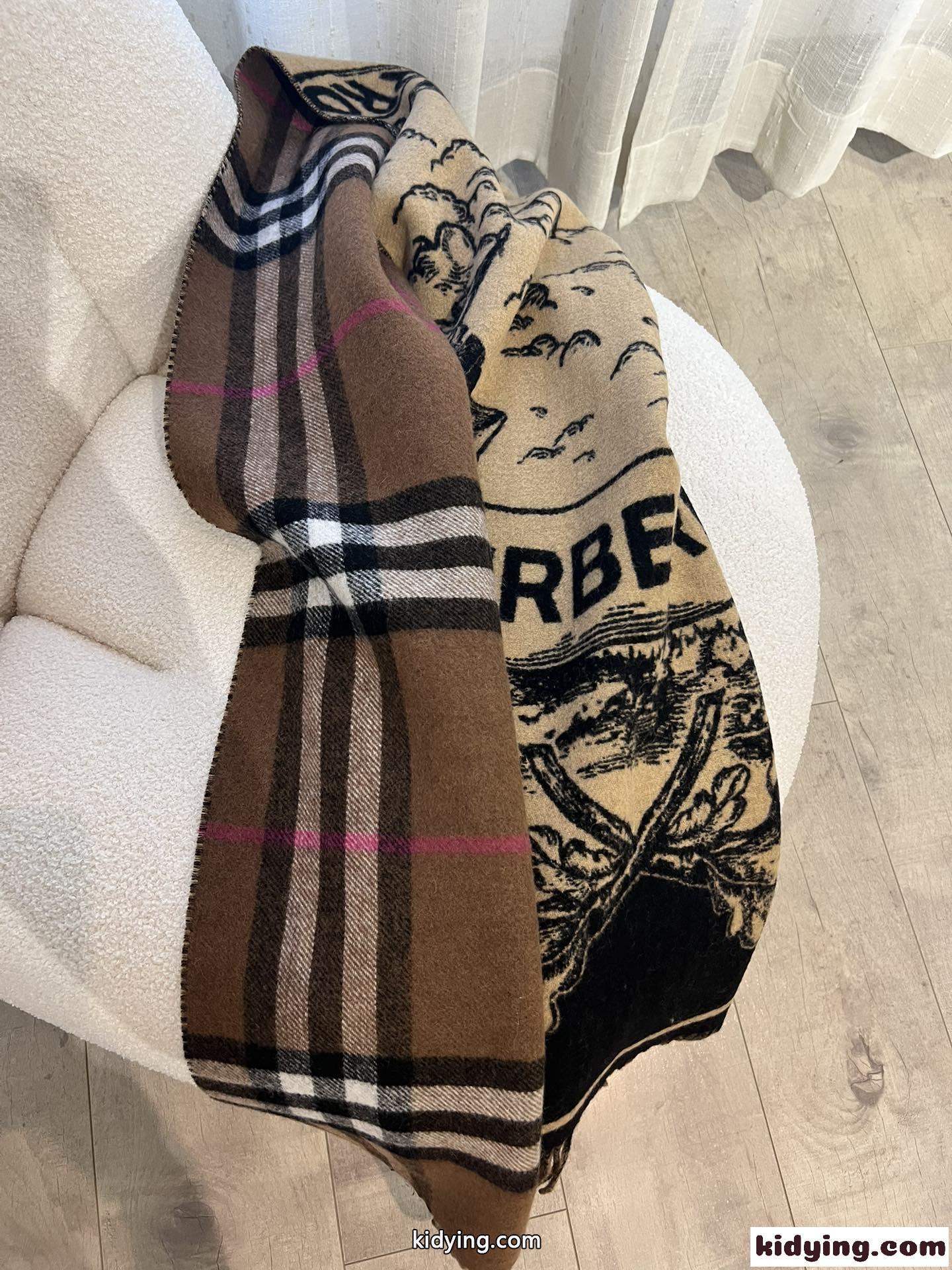 EKD カシミア リバーシブルスカーフ バーバリー スカーフ コピー 50*210cm-4