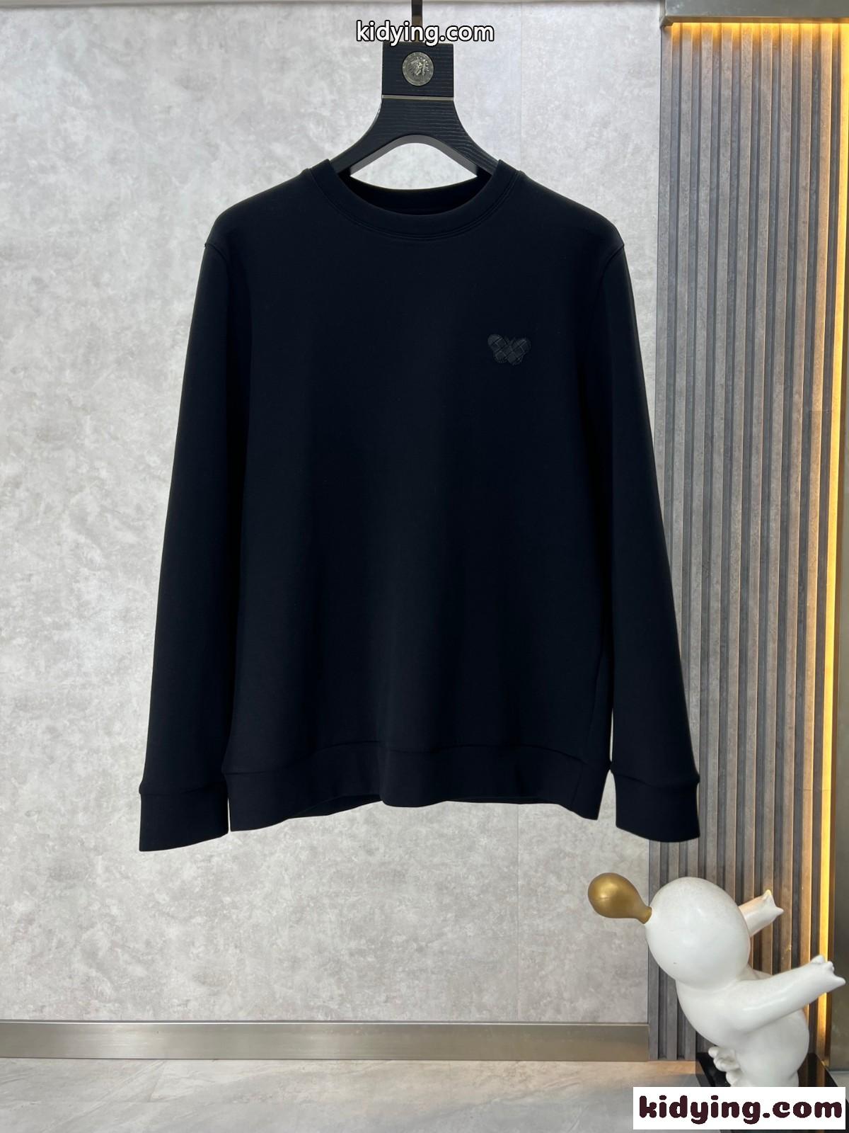 シンプル 合わせやすい 長袖Tシャツ ボッテガ・ヴェネタ Tシャツ コピー ブラック-0