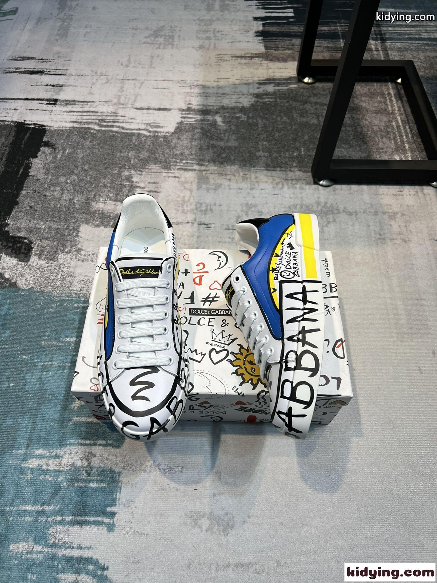 メンズ カジュアルジューズ 歩きやすい おしゃれ 人気 レースアップ 靴 ドルチェ&ガッバーナ スニーカー コピー-0