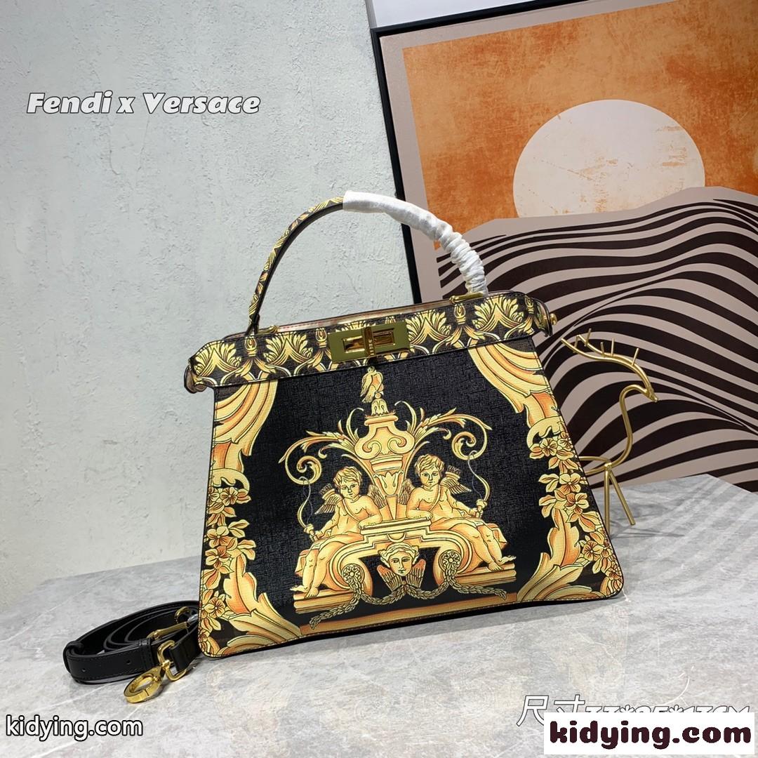 FENDI × VERSACE フェンダーチェ エレガント フェンディ バッグ 人気 コピー レディース ハンドバッグ-2