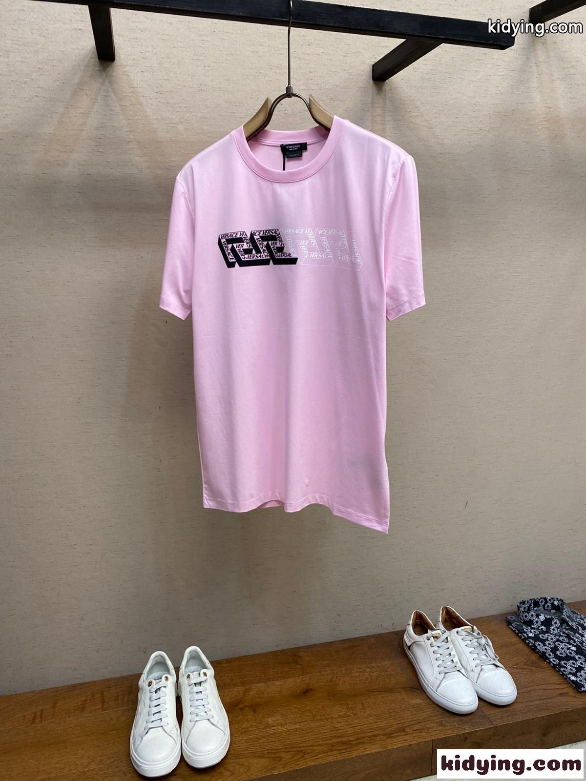 カジュアル おしゃれ プリント クルーネック ヴェルサーチェ Tシャツ コピー 半袖-2